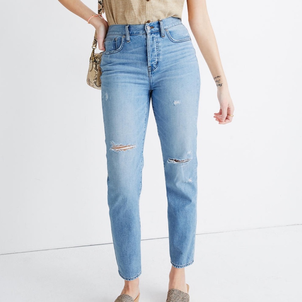 Madewell Perfect Vintage Crop Jean Light Wash Size 28